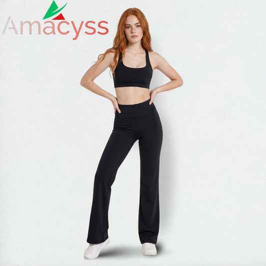 Women’S Softmotion Straight Leg Bottoms Yoga Pants – High Waisted Workout Trousers for Training, Running & Lounge